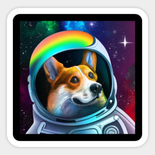 Astronaut Corgi Sticker